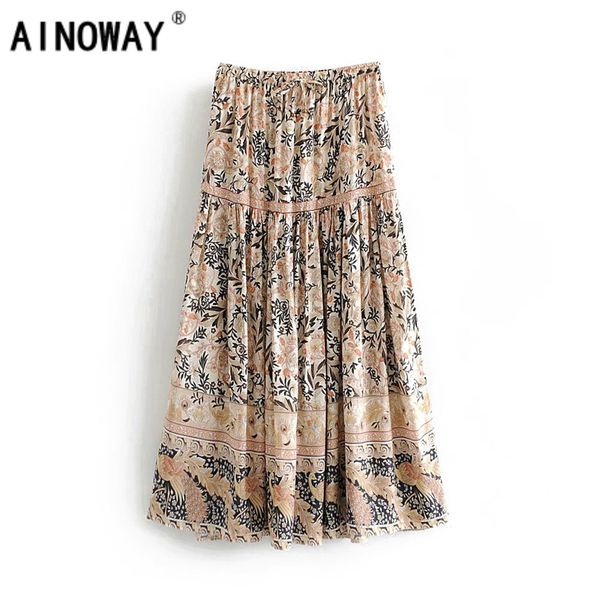 vintage chic fashion hippie women beach bohemian purple floral print skirt high elastic waist a-line boho maxi skirt femme, Black;gray
vintage chic fashion hippie women beach bohemian purple floral print skirt high elastic waist a-line boho maxi skirt femme, Black;gray