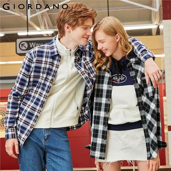 giordano men shirts flannel asymmetric plaid long sleeve shirt cotton single pocket camisas hombre 13049804, White;black
giordano men shirts flannel asymmetric plaid long sleeve shirt cotton single pocket camisas hombre 13049804, White;black