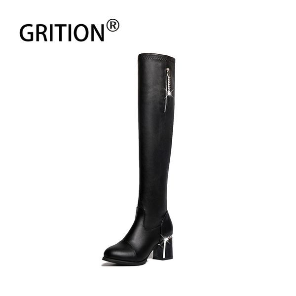grition women boots high heel metal over-the-knee boots winter fashion designer warm short plush ladies shoes, Black
grition women boots high heel metal over-the-knee boots winter fashion designer warm short plush ladies shoes, Black