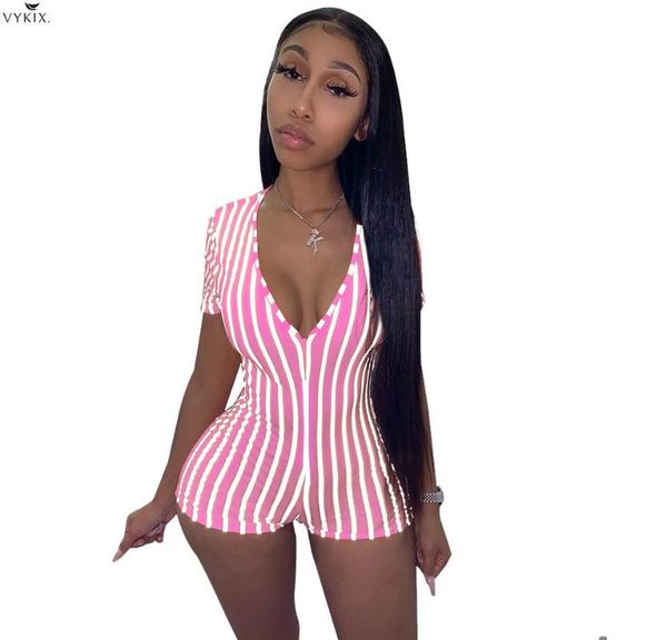 2020 summer women playsuits v-neck short sleeve rompers striped print jumpsuits night club one piece bandage women outfits, Black;white
2020 summer women playsuits v-neck short sleeve rompers striped print jumpsuits night club one piece bandage women outfits, Black;white