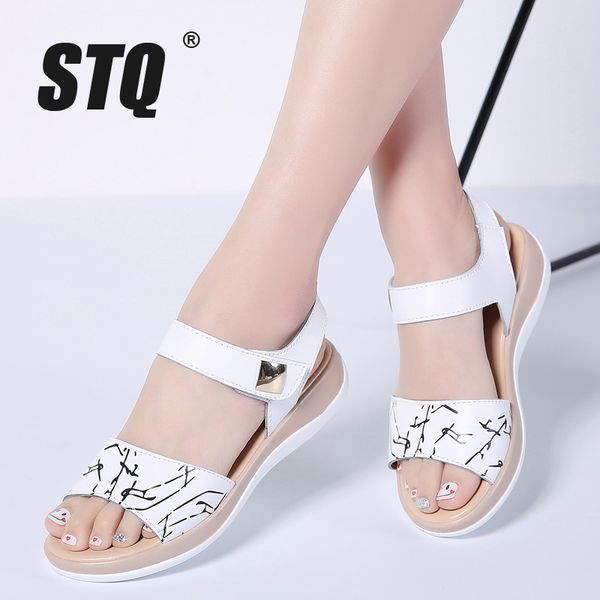 stq 2020 women sandals summer genuine leather flat sandals ankle strap flat ladies white peep toe flipflops shoes 1803, Black
stq 2020 women sandals summer genuine leather flat sandals ankle strap flat ladies white peep toe flipflops shoes 1803, Black