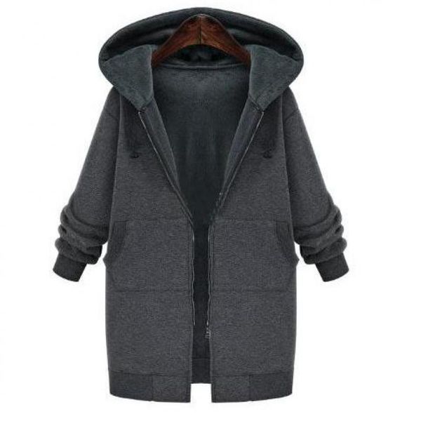 large size women's autumn and winter fashion sweater jacket ladies' long section with hood and velvet padded sweater cardigan, Black
large size women's autumn and winter fashion sweater jacket ladies' long section with hood and velvet padded sweater cardigan, Black