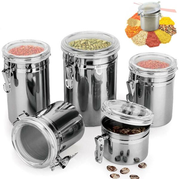 2020 stainless steel airtight sealed canister coffee flour sugar tea container sealing device storage boxes organizer
2020 stainless steel airtight sealed canister coffee flour sugar tea container sealing device storage boxes organizer
