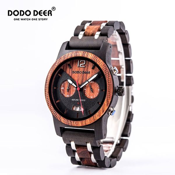 dodo deer men's wood watch luxury fashion luminous chronograph with calendar custom creative watch herrenuhr d05, Slivery;brown
dodo deer men's wood watch luxury fashion luminous chronograph with calendar custom creative watch herrenuhr d05, Slivery;brown