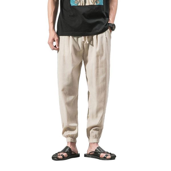 plus size solid color men ankle tie harem pants drawstring cotton linen trousers, Black
plus size solid color men ankle tie harem pants drawstring cotton linen trousers, Black