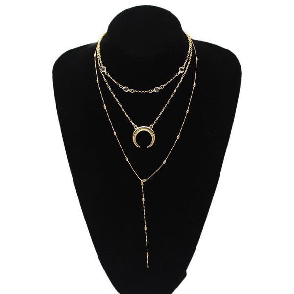 women gold chain choker moon pendant necklace multilayer long necklace beads tassel chains round the neck jewelry dropshipping, Golden;silver
women gold chain choker moon pendant necklace multilayer long necklace beads tassel chains round the neck jewelry dropshipping, Golden;silver