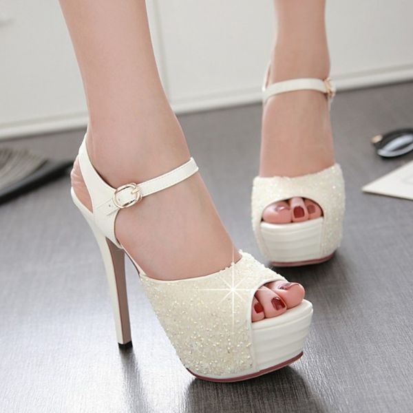 sandals fanyuan peep toe glitter summer platform women rhinestone party super high heels shoes woman size 32-43, Black
sandals fanyuan peep toe glitter summer platform women rhinestone party super high heels shoes woman size 32-43, Black