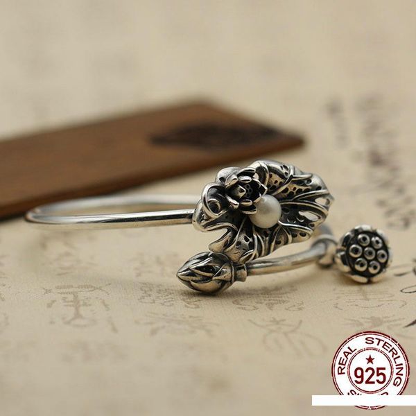 100% 925 стерлингового серебро мужчины женщина браслеты браслета мода личности классических ретро стиль украшения лотос лотос открытие листь, Golden;silver 
100% 925 стерлингового серебро мужчины женщина браслеты браслета мода личности классических ретро стиль украшения лотос лотос открытие листь, Golden;silver