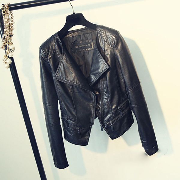 spring and autumn fashion women leather jacket 2019 new long sleeve short paragraph solid color slim women leather jacket nuw26, Black;brown
spring and autumn fashion women leather jacket 2019 new long sleeve short paragraph solid color slim women leather jacket nuw26, Black;brown