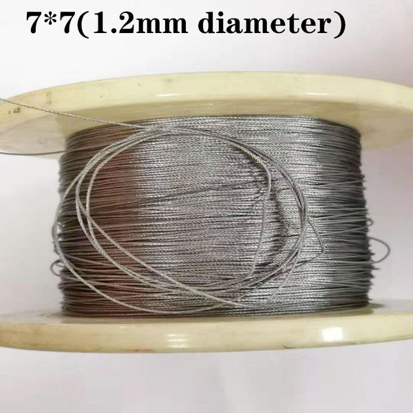 100m 304 1.2mm diameter stainless steel wire rope cable softer fishing lifting cable 7x7 structure 1.2mm diameter
100m 304 1.2mm diameter stainless steel wire rope cable softer fishing lifting cable 7x7 structure 1.2mm diameter