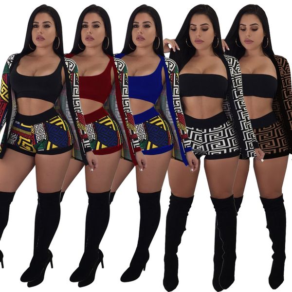 3 piece set women 2019 new fashion bare midriff ultra shorts crop mujer full sleeve ropa casual party summer nightclub clothes, White;black
3 piece set women 2019 new fashion bare midriff ultra shorts crop mujer full sleeve ropa casual party summer nightclub clothes, White;black