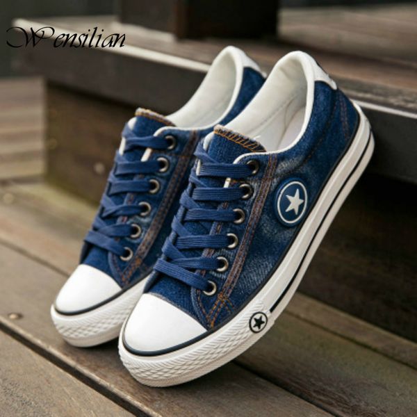 denim sneakers men vulcanize shoes lace up canvas trainers men casual shoes anti slip sneaker male flats tenis masculino 2020 t200413, Black
denim sneakers men vulcanize shoes lace up canvas trainers men casual shoes anti slip sneaker male flats tenis masculino 2020 t200413, Black
