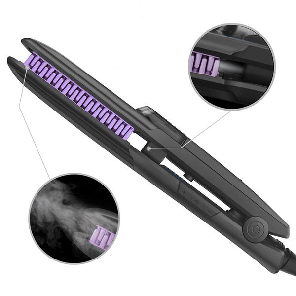 does not hurt for steam hair straightener comb temperature adjustable hair flat iron electric straighting brush, Black
does not hurt for steam hair straightener comb temperature adjustable hair flat iron electric straighting brush, Black