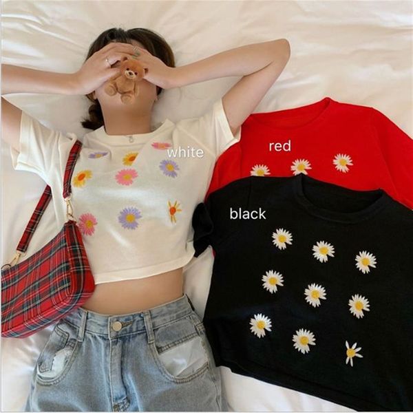 2020 small short loose daisy embroidery black short-sleeved t-shirt women's fashion 2020 small short loose daisy embroidery black sh, White
2020 small short loose daisy embroidery black short-sleeved t-shirt women's fashion 2020 small short loose daisy embroidery black sh, White
