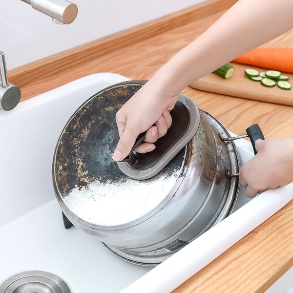 force decontamination magic power wipe diamond sand sponge wipe kitchen bring handle brush the bottom of the pot descaling clean brush
force decontamination magic power wipe diamond sand sponge wipe kitchen bring handle brush the bottom of the pot descaling clean brush