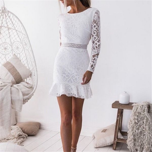 women evening party short mini dresses ladies white lace long sleeve dress bodycon backless pencil dress vestidos, Black;gray
women evening party short mini dresses ladies white lace long sleeve dress bodycon backless pencil dress vestidos, Black;gray