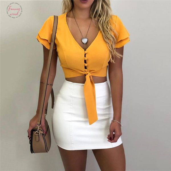 fashion women v neck crop tank elegant solid tee ladies bandage tunique femme dames party club streetwewar, White
fashion women v neck crop tank elegant solid tee ladies bandage tunique femme dames party club streetwewar, White