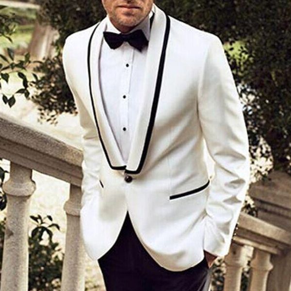 white and black wedding groomsmen tuxedos shawl lapel custom made two piece business men suits (jacket + pants, Black;gray
white and black wedding groomsmen tuxedos shawl lapel custom made two piece business men suits (jacket + pants, Black;gray