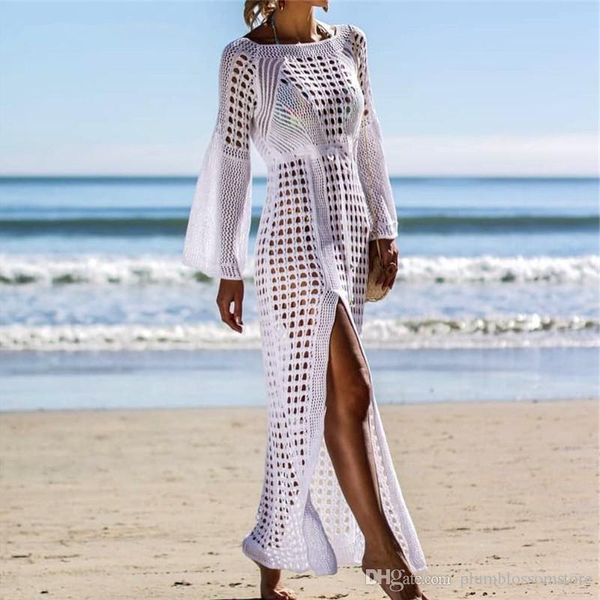 2020 crochet white knitted beach cover ups swimwear dress tunic long pareos bathing suit bikini coverup swim cover up robe plage beachwear, White;black
2020 crochet white knitted beach cover ups swimwear dress tunic long pareos bathing suit bikini coverup swim cover up robe plage beachwear, White;black
