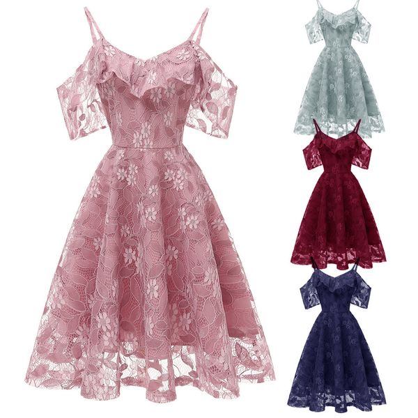 elegant dress women vintage princess floral lace party dress ladies off the shoulder robe femme high waist vestidos, Black;gray
elegant dress women vintage princess floral lace party dress ladies off the shoulder robe femme high waist vestidos, Black;gray