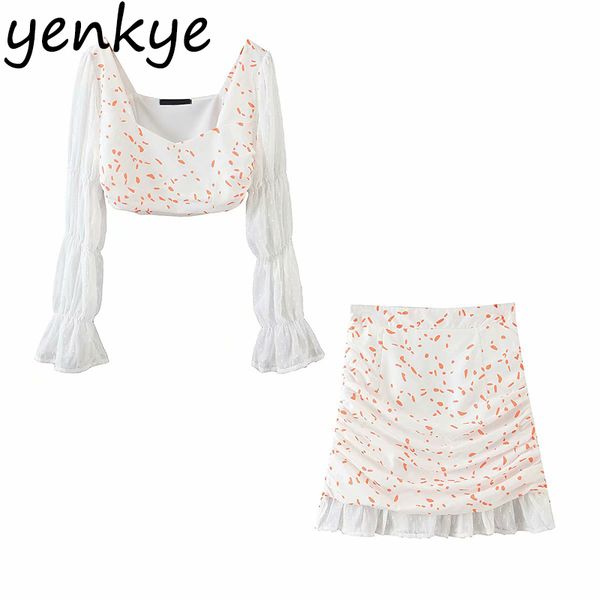 chiffon patchwork 2 piece set women long sleeve crop + draped skirt two piece set skirt ensemble femme xqb2600, White
chiffon patchwork 2 piece set women long sleeve crop + draped skirt two piece set skirt ensemble femme xqb2600, White