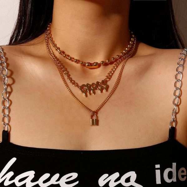 punk hip hop padlock melting letters pendant necklace wear independently beads chain neck collar jewelry for women men gift, Silver
punk hip hop padlock melting letters pendant necklace wear independently beads chain neck collar jewelry for women men gift, Silver