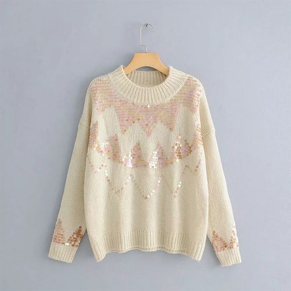 whosong vintage sequined kniited sweater women 2019 new autumn winter pullover jumpers female long sleeve casual warm sweaters, White;black
whosong vintage sequined kniited sweater women 2019 new autumn winter pullover jumpers female long sleeve casual warm sweaters, White;black