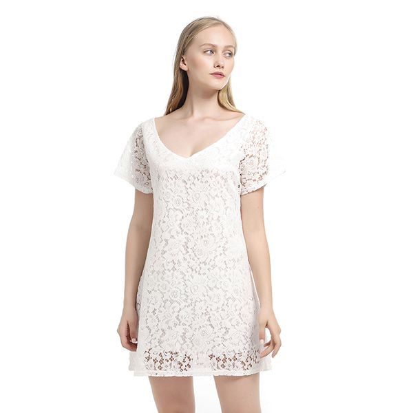 woman dresses summer fashion white bohemian lace v-neck style large size dress feminino vestido robe femme, Black;gray
woman dresses summer fashion white bohemian lace v-neck style large size dress feminino vestido robe femme, Black;gray