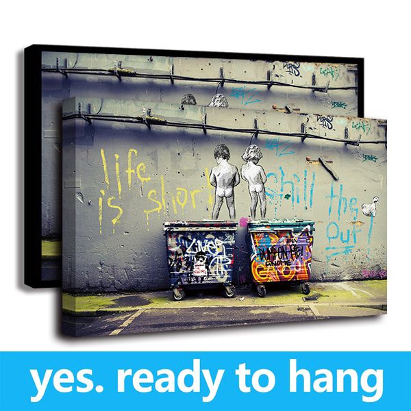 framed canvas wall art fashion life is short banksy canvas painting wall pictures for living room wall art decor - ready to hang
framed canvas wall art fashion life is short banksy canvas painting wall pictures for living room wall art decor - ready to hang