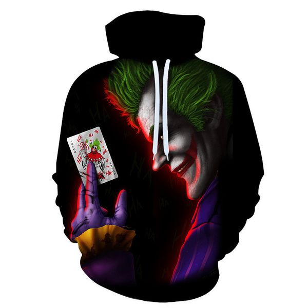 joker series2019 new sweatshirts men brand hoodies men 3d printing hoodie male casual tracksuits size s-6xl wholesale and retail, Black
joker series2019 new sweatshirts men brand hoodies men 3d printing hoodie male casual tracksuits size s-6xl wholesale and retail, Black