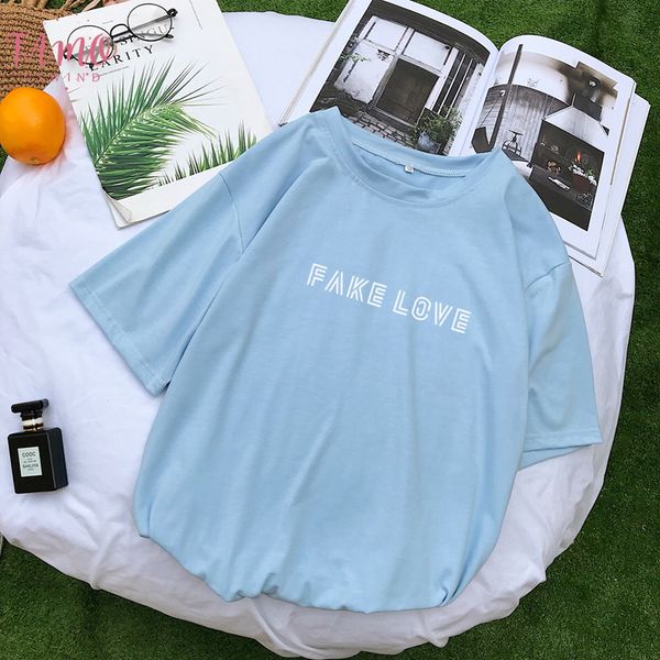 cotton harajuku letter print tshirt women summer short sleeve amp; tees fashion casual korean kpop fake love album t shirt, White
cotton harajuku letter print tshirt women summer short sleeve amp; tees fashion casual korean kpop fake love album t shirt, White