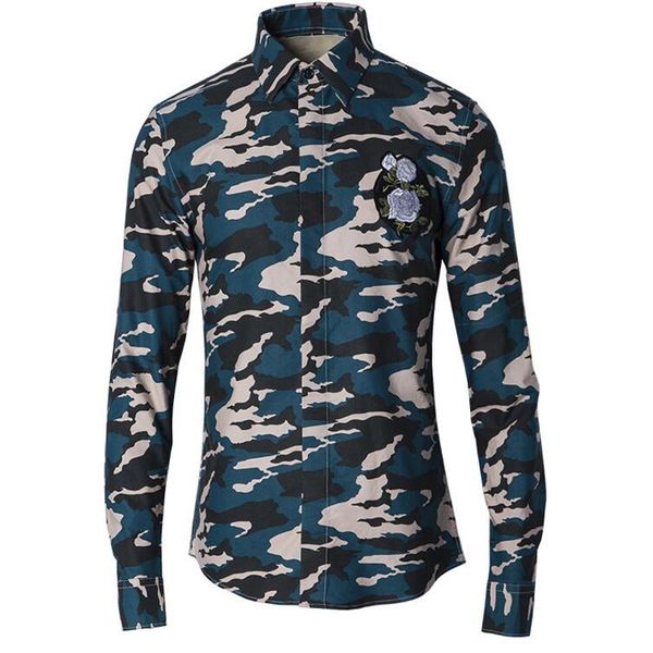 camouflage flower embroidery men shirts slim body army pattern 100% cotton shirt basic shirts casual breathable clothing -4xl, White;black
camouflage flower embroidery men shirts slim body army pattern 100% cotton shirt basic shirts casual breathable clothing -4xl, White;black