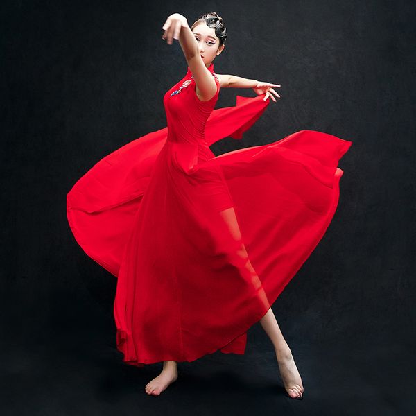 traditional chinese dance costume classical dance costumes woman elegant new style chinese style modern chorus dress, Black;red
traditional chinese dance costume classical dance costumes woman elegant new style chinese style modern chorus dress, Black;red