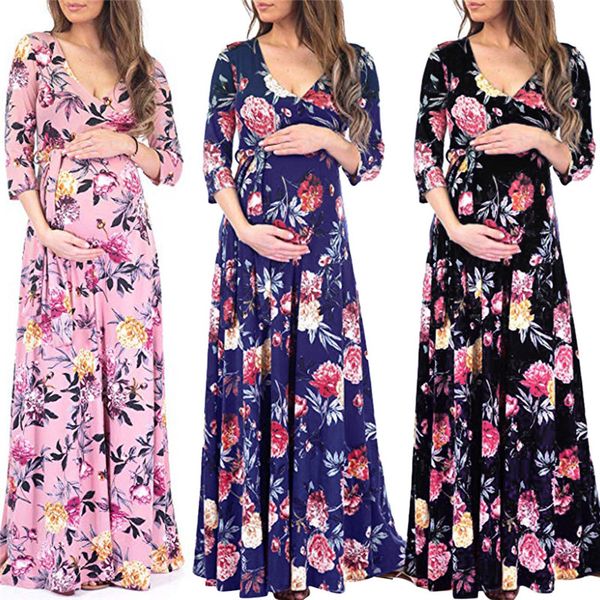 designers v neck womens long dress summer floral printed maxi dress casual loose moms floor length dresses, Black;gray
designers v neck womens long dress summer floral printed maxi dress casual loose moms floor length dresses, Black;gray