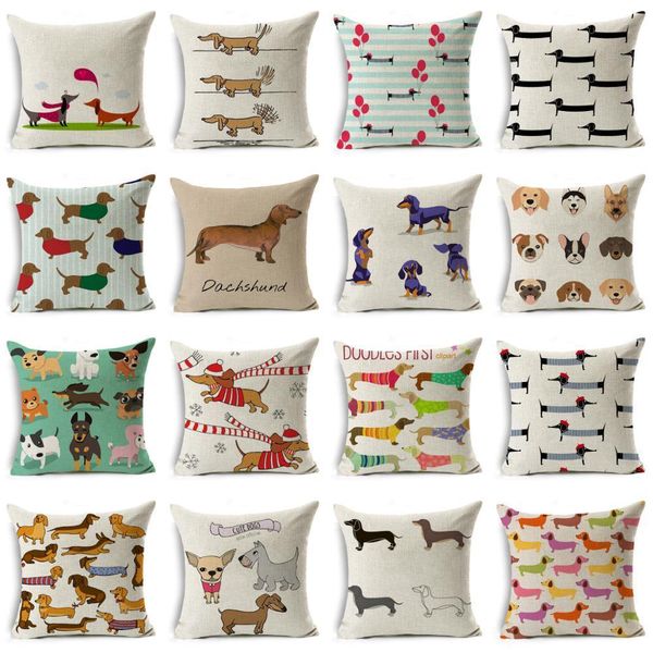 dachshund dog cushion cover christmas pillow cover happy birthday sausage dog pillow case new year gift home decoration
dachshund dog cushion cover christmas pillow cover happy birthday sausage dog pillow case new year gift home decoration
