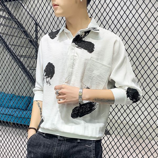 summer new dress shirt men fashion printed casual shirt man streetwear trend wild loose five-point sleeve -3xl, White;black
summer new dress shirt men fashion printed casual shirt man streetwear trend wild loose five-point sleeve -3xl, White;black