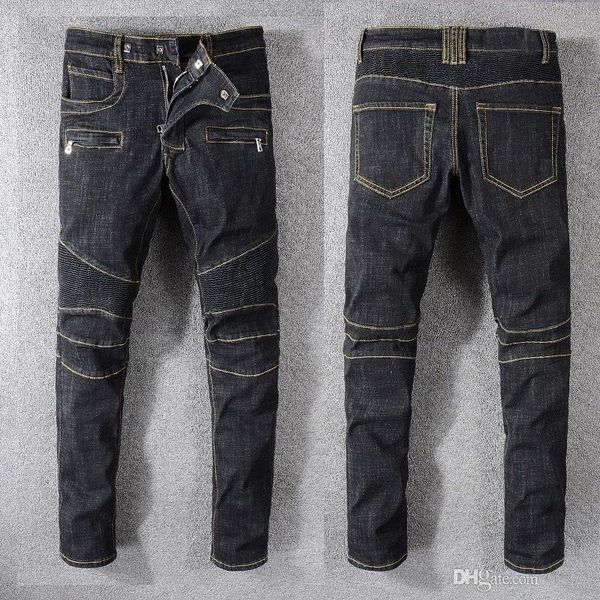 mens retro pleated skinny black jeans fashion designer fold panelled zipper painted slim fit motorcycle biker hip hop denim pants 1073, Blue
mens retro pleated skinny black jeans fashion designer fold panelled zipper painted slim fit motorcycle biker hip hop denim pants 1073, Blue