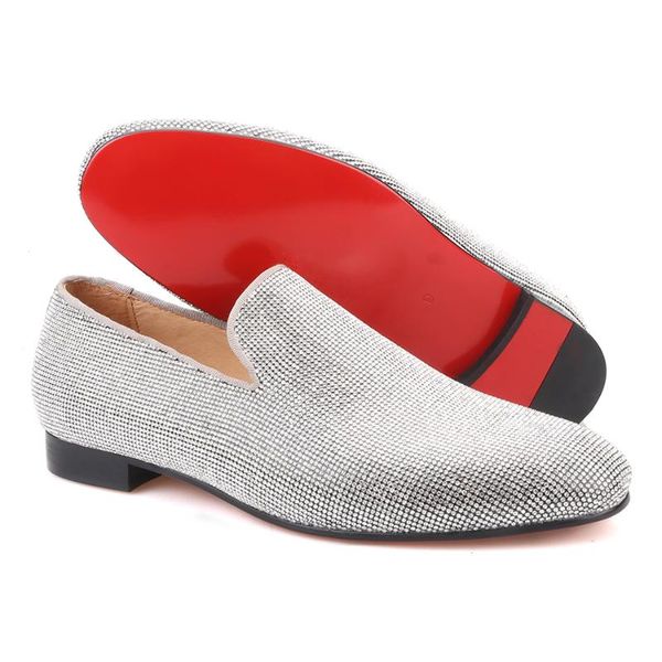 2020 luxurious handmade sliver diamond men shoes wedding and party men loafers red bottom smoking slippers, Black
2020 luxurious handmade sliver diamond men shoes wedding and party men loafers red bottom smoking slippers, Black