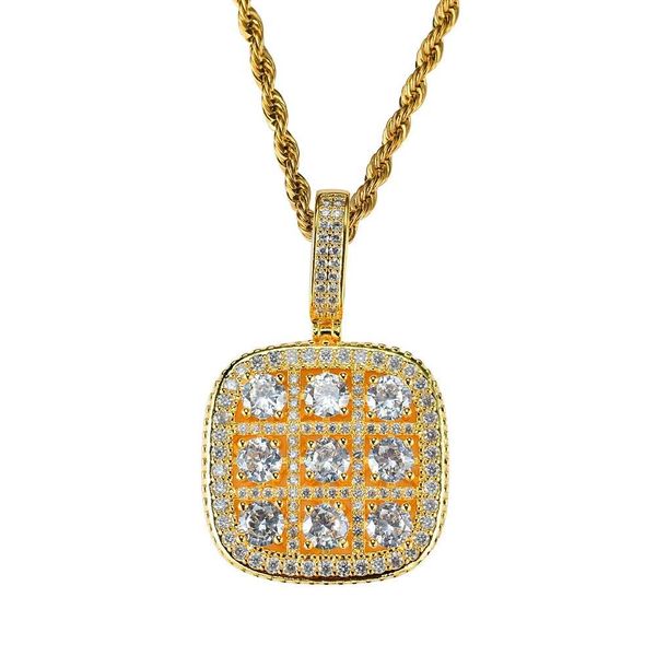 hip hop sudoku diamonds pendant necklaces for men women luxury necklace real gold plated copper zircons cuban chains 3 colors, Silver
hip hop sudoku diamonds pendant necklaces for men women luxury necklace real gold plated copper zircons cuban chains 3 colors, Silver