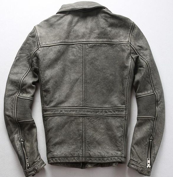 vintage grey avfly cow leather men genuine leather jackets multi-pocket 100% cow genuine leather slim fit, Black
vintage grey avfly cow leather men genuine leather jackets multi-pocket 100% cow genuine leather slim fit, Black