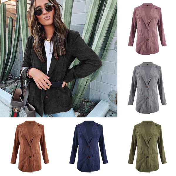 pink vintage autumn corduroy jacket woman solid color long sleeve jaket women plus size winter black formal coat for lady 2019, Black;brown
pink vintage autumn corduroy jacket woman solid color long sleeve jaket women plus size winter black formal coat for lady 2019, Black;brown