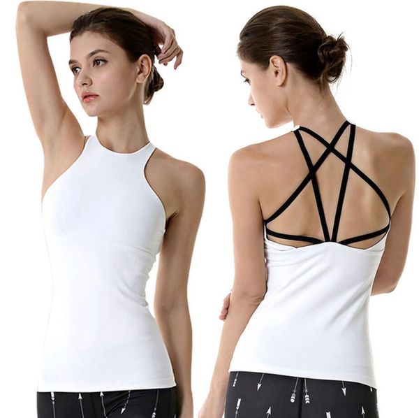crossfit open back padded quick dry fitness running singlet sleeveless t-shirt yoga gym tank vest workout women clothes, White;red
crossfit open back padded quick dry fitness running singlet sleeveless t-shirt yoga gym tank vest workout women clothes, White;red