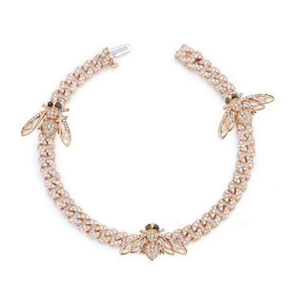 17cm rose gold color white cz miami cuban link chain bracelet cute lovely bee charm women jewelry fashion, Black
17cm rose gold color white cz miami cuban link chain bracelet cute lovely bee charm women jewelry fashion, Black
