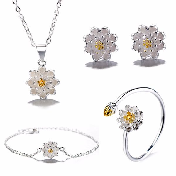 lotus bracelet ear stud adjustable ring necklace pendant for women chinese style daisy flower jewelry gift for women silver
lotus bracelet ear stud adjustable ring necklace pendant for women chinese style daisy flower jewelry gift for women silver