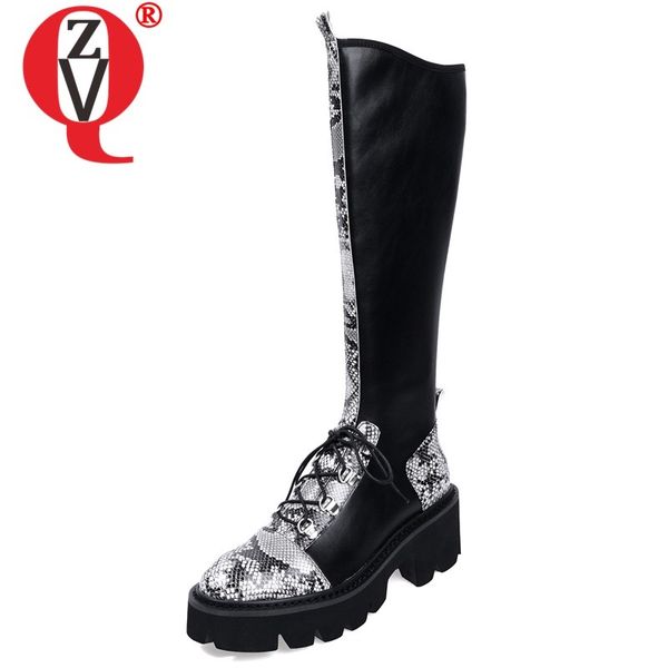 zvq winter new concise casual knee high boots genuine leather round toe cross-tied high heels platform women shoes drop shipping, Black
zvq winter new concise casual knee high boots genuine leather round toe cross-tied high heels platform women shoes drop shipping, Black