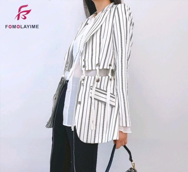 spring summer blazers 2020 high-end women suits blazers stripes lace-up connect individual fashion blazer coats, White;black
spring summer blazers 2020 high-end women suits blazers stripes lace-up connect individual fashion blazer coats, White;black