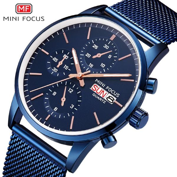 mini focus men's chronograph quartz watches classic mesh strap waterproof army wristwatch man luminous hands 2020 new 0180g blue, Slivery;brown
mini focus men's chronograph quartz watches classic mesh strap waterproof army wristwatch man luminous hands 2020 new 0180g blue, Slivery;brown