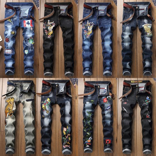 mens designer jeans mens distressed zipper skinny jeans men hip hop pants mens designer hole high qualiy denim pants size 28-38, Blue
mens designer jeans mens distressed zipper skinny jeans men hip hop pants mens designer hole high qualiy denim pants size 28-38, Blue
