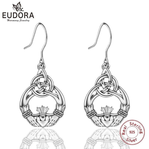 eudora genuine 925 sterling silver claddagh celtics knot drop earring crown & heart dangle earrings for women fine jewelry cye65
eudora genuine 925 sterling silver claddagh celtics knot drop earring crown & heart dangle earrings for women fine jewelry cye65