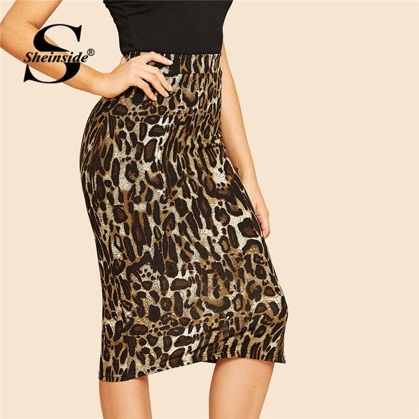 sheinside slit hem leopard bodycon skirt women knee length stretch mid waist pencil skirts womens 2018 autumn midi vintage skirt, Black
sheinside slit hem leopard bodycon skirt women knee length stretch mid waist pencil skirts womens 2018 autumn midi vintage skirt, Black
